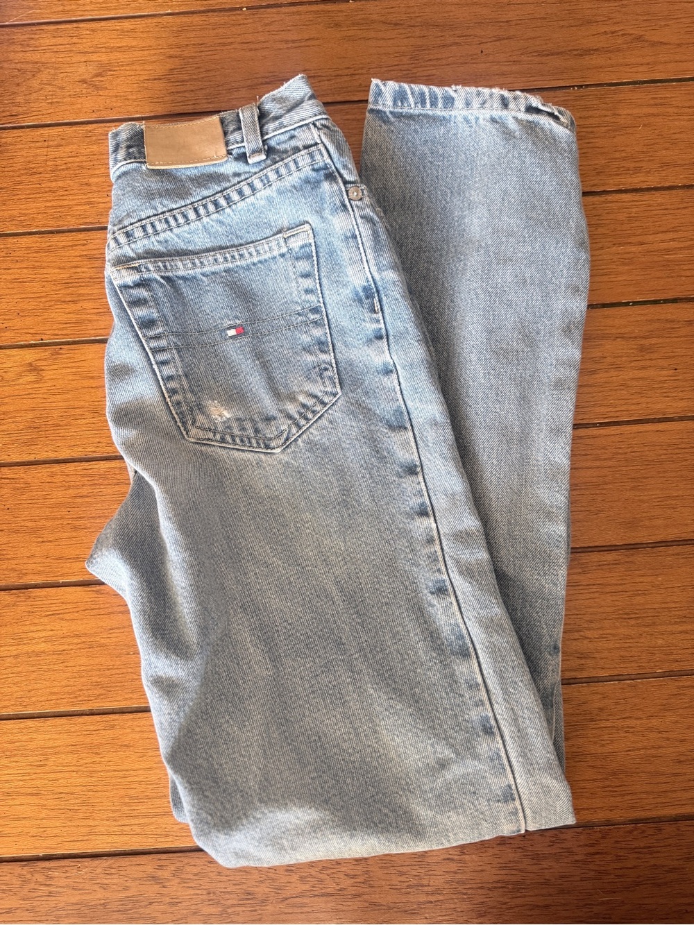 Vtg 90s Tommy Hilfiger Light Blue Straight Leg Jeans